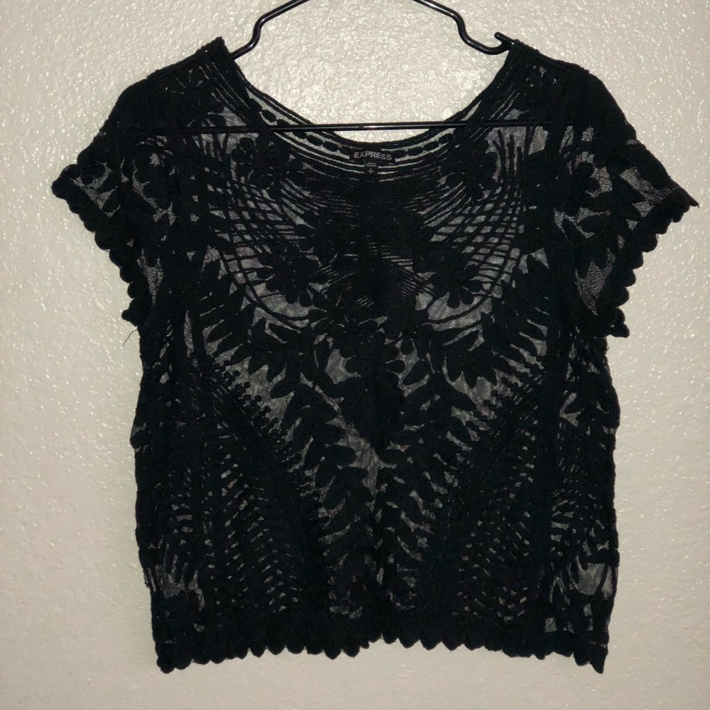 Black lace shirt
